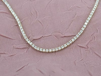 Gouden tenniscollier briljant 5.50 ct - afbeelding 3 van  8