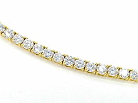 Gouden tenniscollier met briljant geslepen diamanten 16.00 carat - afbeelding 4 van  8