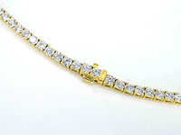 Gouden tenniscollier met briljant geslepen diamanten 16.00 carat - afbeelding 5 van  8