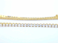 Gouden tenniscollier met briljant geslepen diamanten 16.00 carat - afbeelding 7 van  8