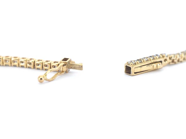 Gouden tenniscollier met diamanten 3.00 carat - afbeelding 4 van  8