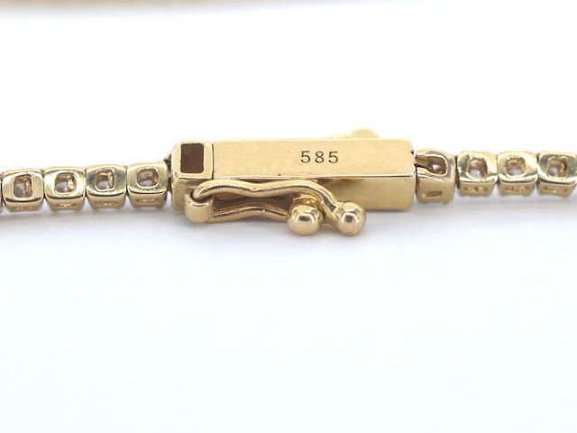 Gouden tenniscollier met diamanten 3.00 carat - afbeelding 5 van  9