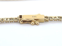 Gouden tenniscollier met diamanten 3.00 carat - afbeelding 5 van  9