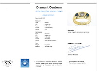 Gouden tiffany herenring diamant saffier - afbeelding 3 van  11