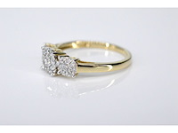 Gouden trinity ring met diamanten - afbeelding 4 van  7