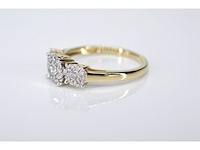 Gouden trinity ring met diamanten - afbeelding 4 van  7