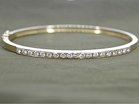 Gouden vaste armband briljant diamanten