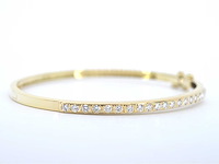Gouden vaste armband briljant diamanten - afbeelding 5 van  9