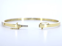 Gouden vaste armband met briljant geslepen diamanten - afbeelding 8 van  10