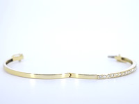 Gouden vaste armband met briljant geslepen diamanten - afbeelding 9 van  10