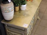 Goudkleurige dekenkist. afmeting 110 x 48 x 54 cm. - afbeelding 3 van  3