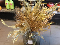 Goudkleurige kunstplanten in pot hoogte ca. 120 cm. - afbeelding 2 van  2