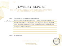 Goudkleurige pavé ring met briljanten - afbeelding 6 van  6