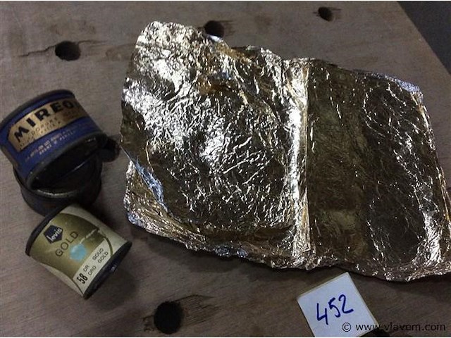 Goudverf +goudfolie + parelmoer - afbeelding 1 van  3