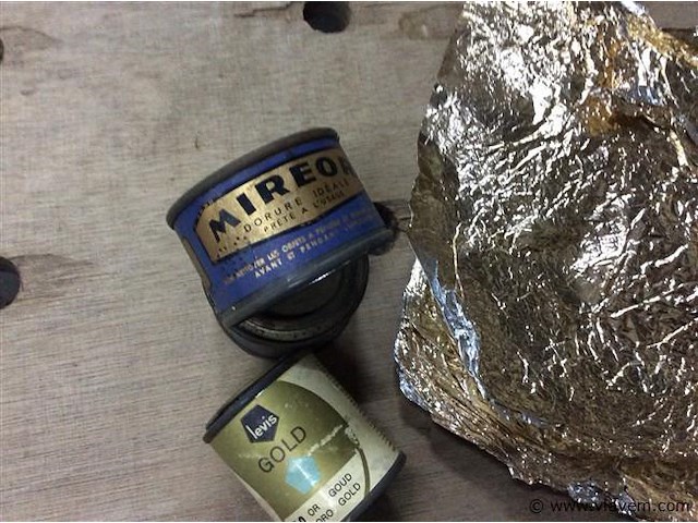 Goudverf +goudfolie + parelmoer - afbeelding 2 van  3