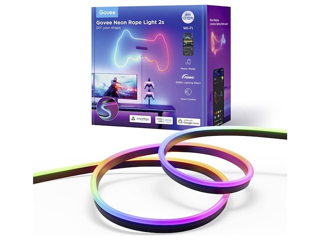 Govee neon-lichtslinger 2s zwart (4 m) - afbeelding 2 van  4