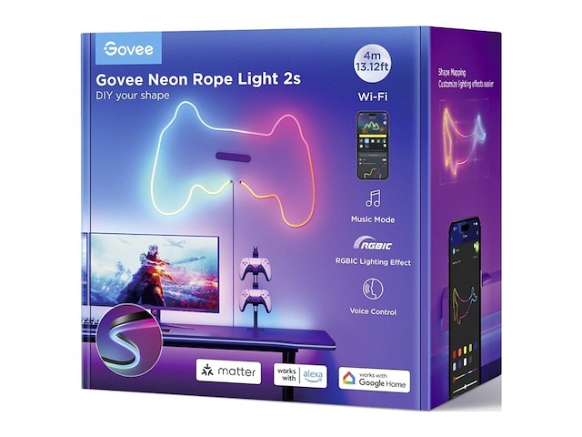 Govee neon-lichtslinger 2s zwart (4 m) - afbeelding 3 van  4