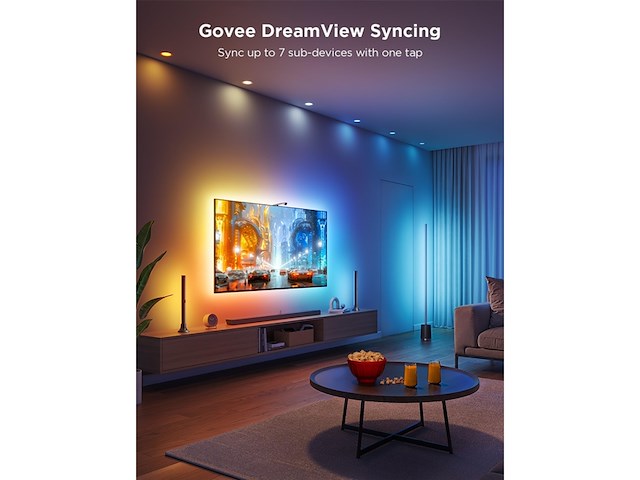 Govee tv backlight 3 lite kit with strip light and light bars - afbeelding 2 van  4