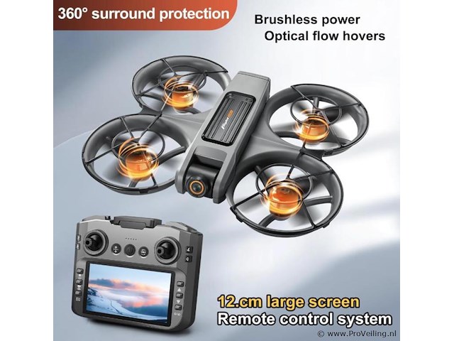 Gps drone 8k professioneel hd 360° dubbele camerascherm met vr mini bril en big screen controller incl 3 accu's - afbeelding 4 van  11