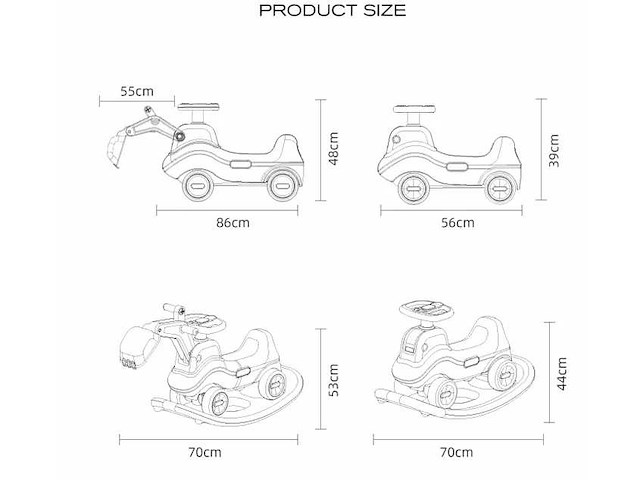 Graafmachine 2-in-1 hobbelwagen - afbeelding 2 van  3