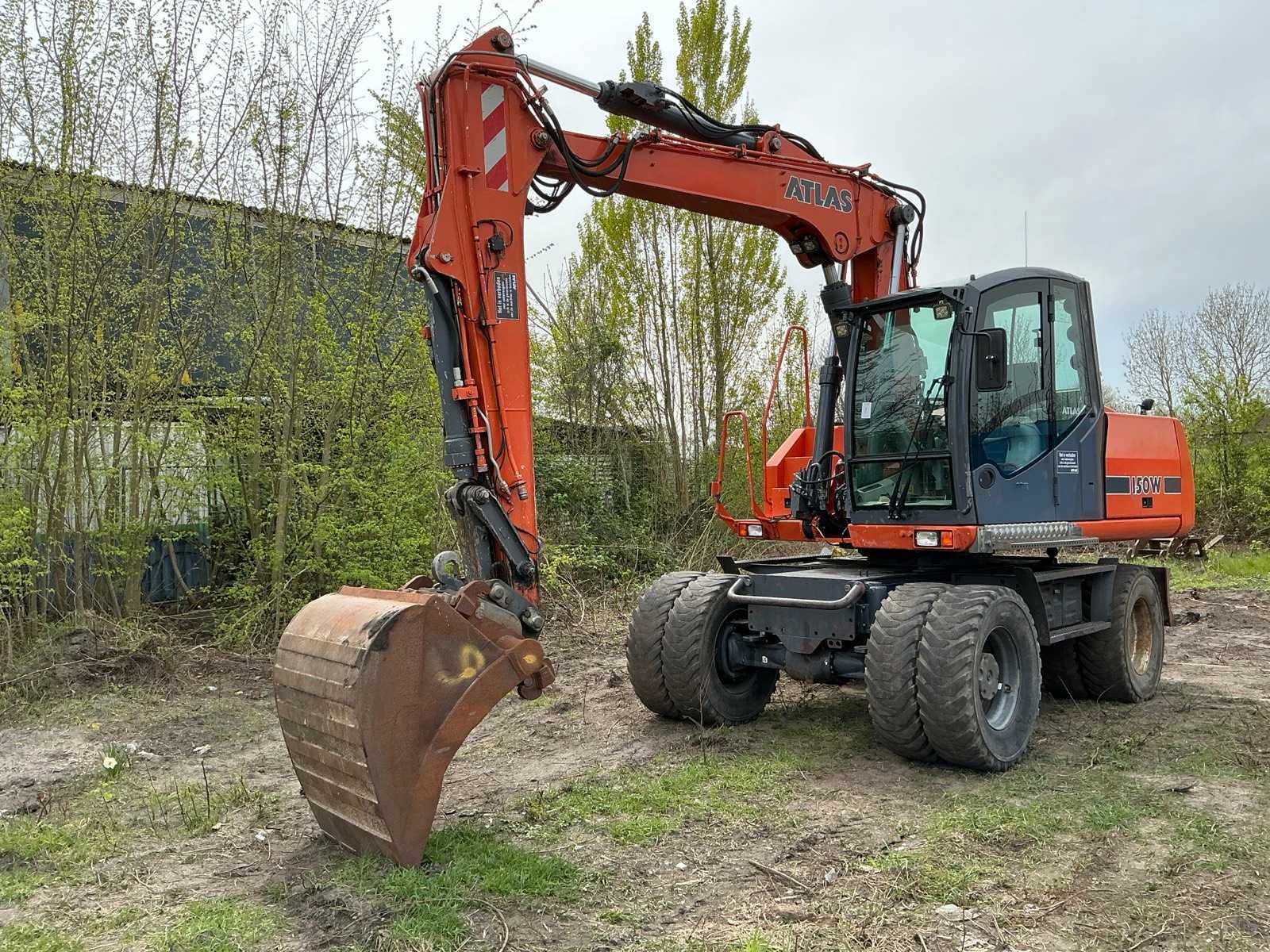 Graafmachine, heftrucks, aanhangwagens, containers, units en gereedschap