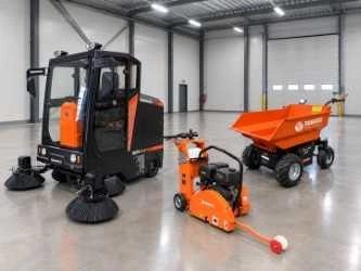 Graafmachines, opslagtenten, robotmaaiers, en reinigingsmachines