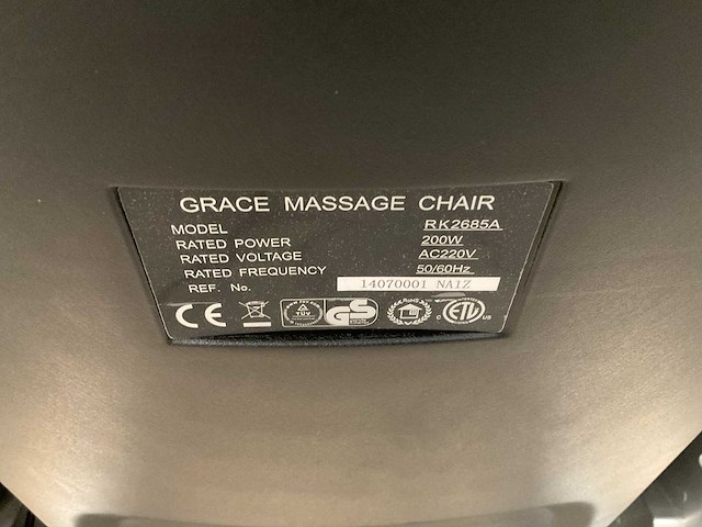 Grace rk2685a massagestoel - afbeelding 5 van  5