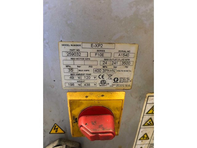 Graco - reactor e-xp2 hotspray set - polyurea - polyurethaan - afbeelding 7 van  12