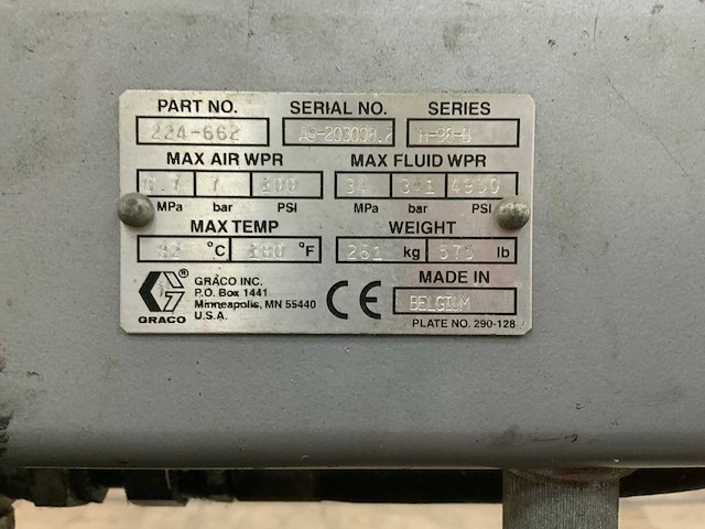 Graco series h97a pneumatische mobiele kitspuit - afbeelding 3 van  3