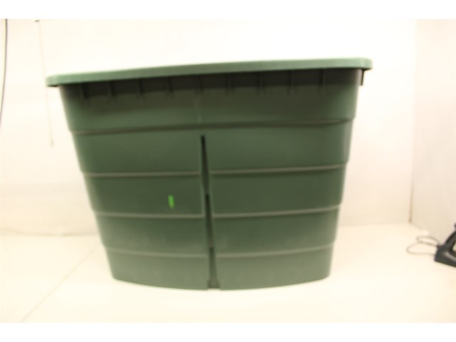 Graf 501207520 l vierkante regenton met deksel en kraan groen - afbeelding 2 van  3