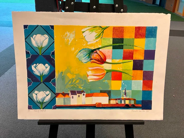 Grafiek “fenneke van der elst- view of delft ii” - afbeelding 1 van  6