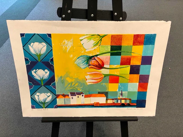 Grafiek “fenneke van der elst- view of delft ii” - afbeelding 2 van  6