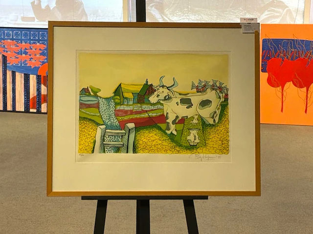 Grafiek “patty harpenau- koe in landschap “ - afbeelding 1 van  7