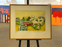 Grafiek “patty harpenau- koe in landschap “