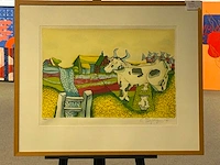 Grafiek “patty harpenau- koe in landschap “ - afbeelding 2 van  7