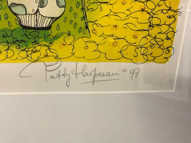 Grafiek “patty harpenau- koe in landschap “ - afbeelding 5 van  7
