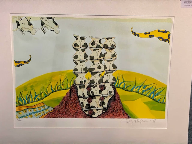 Grafiek “patty harpenau- koe op stapel iii” - afbeelding 2 van  6