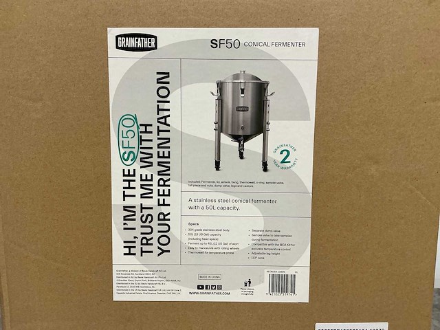 Grainfather sf50 fermentatie tank - afbeelding 6 van  7