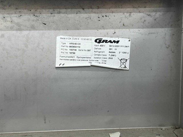Gram - kps 60 ch - blastchiller blastfreezer - afbeelding 9 van  9