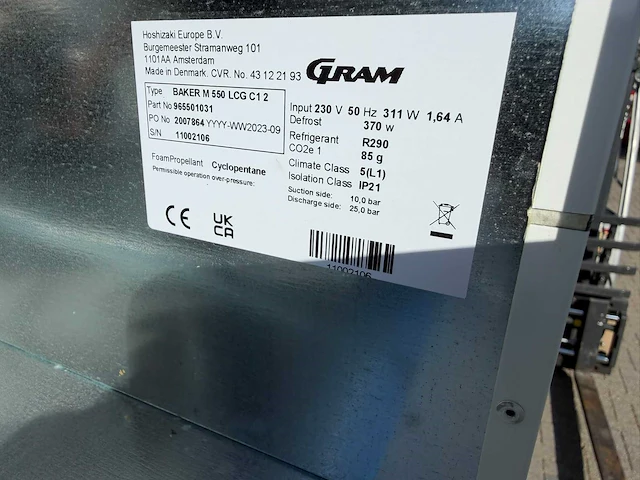 Gram - ongebruikt 40x60 bakkersmaat - vriezer - afbeelding 4 van  7