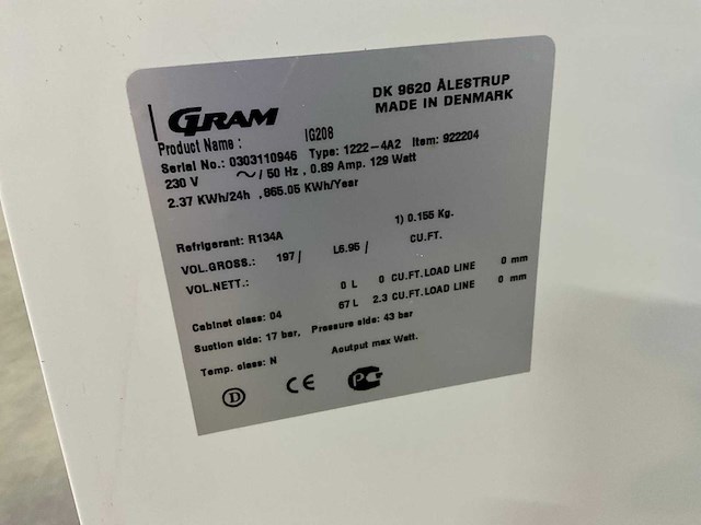 Gram ig 208 mobiele vrieskist - afbeelding 6 van  6