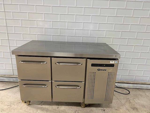 Gram k1407 mobiele rvs koelwerkbank - afbeelding 1 van  4