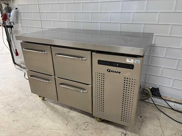 Gram k1407 mobiele rvs koelwerkbank - afbeelding 2 van  4