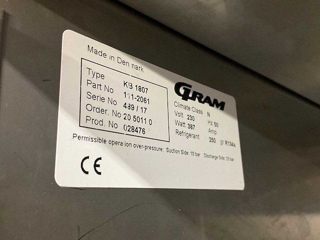 Gram kb 1807 koelwerkbank - afbeelding 8 van  8