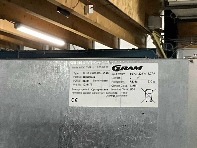 Gram plus k 600 rsh rvs koelkast - afbeelding 4 van  4