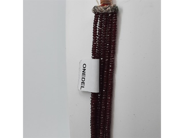 Granaatkralen collier, paar oorstekers en 1x hanger - afbeelding 2 van  19