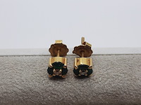 Granaatkralen collier, paar oorstekers en 1x hanger - afbeelding 3 van  19