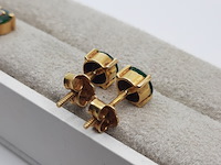 Granaatkralen collier, paar oorstekers en 1x hanger - afbeelding 8 van  19