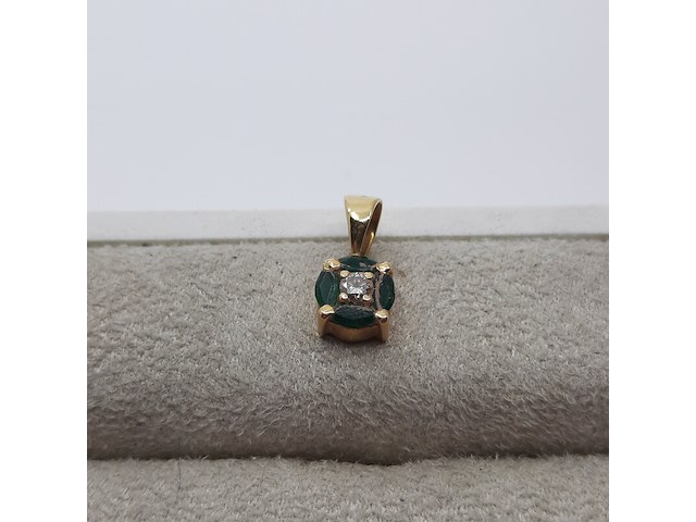 Granaatkralen collier, paar oorstekers en 1x hanger - afbeelding 9 van  19