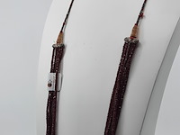 Granaatkralen collier, paar oorstekers en 1x hanger - afbeelding 14 van  19